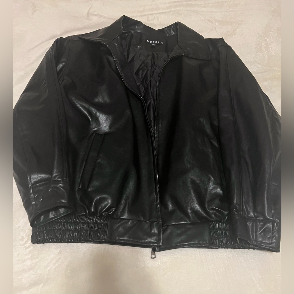 Motelrocks PU Cavita Black Leather Jacket XL - Picture 6 of 6